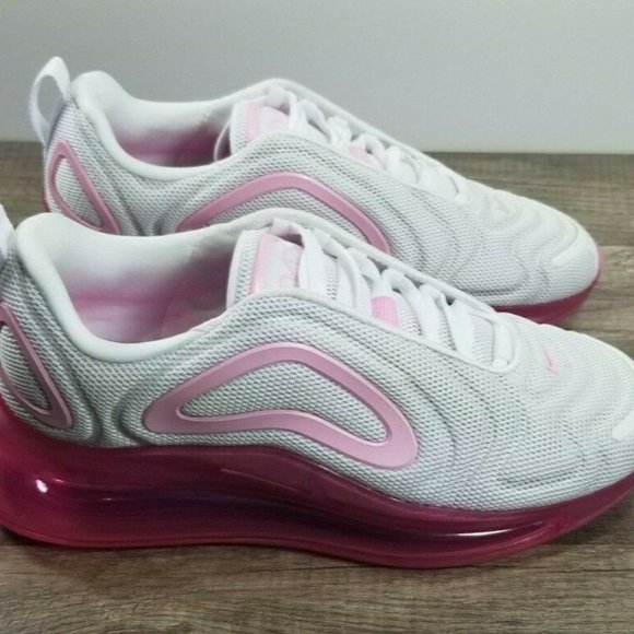 Nike Air Max 720 Women Size 6 White Laser Fuchsia - Picture 3 of 4